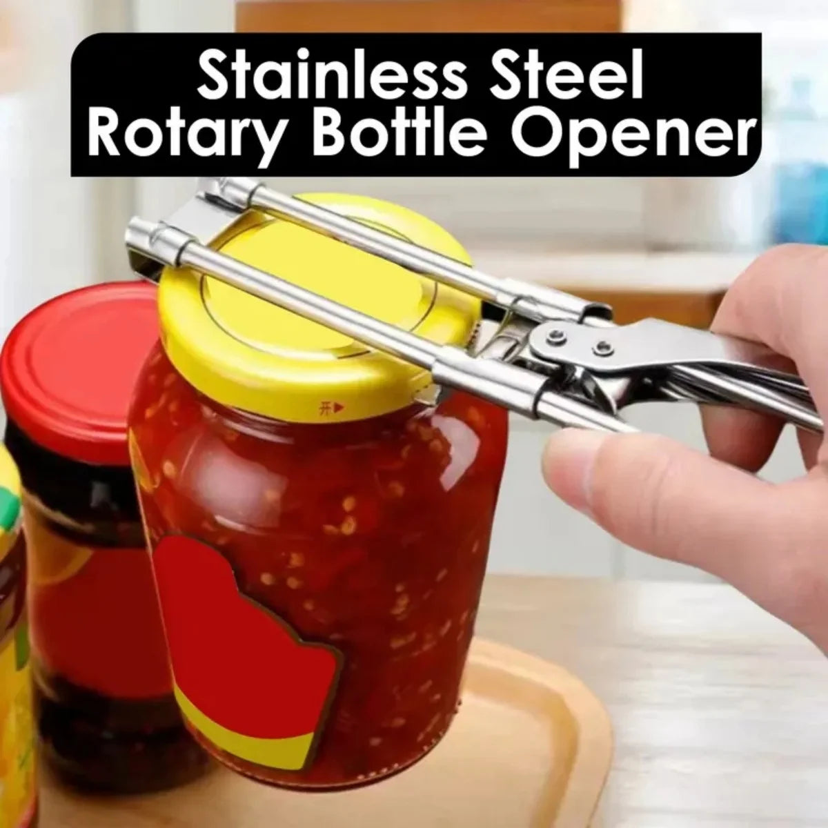 Adjustable Jar Opener Stainless Steel Multifunctional Can Opener For Arthritis