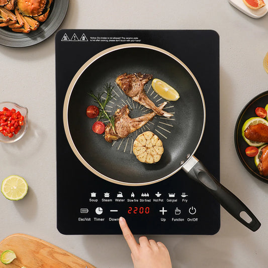 Electric Induction Cooktop 750W Portable With Touch Panel And Timer