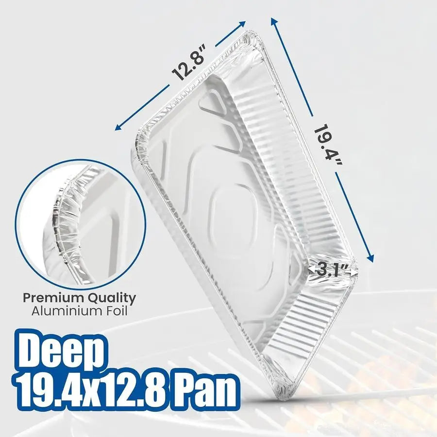 Disposable Heavy-Duty Aluminum Roasting Pans With Lids