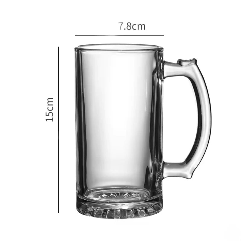 Glass Beer Steins With Handle For Parties And Everyday Use