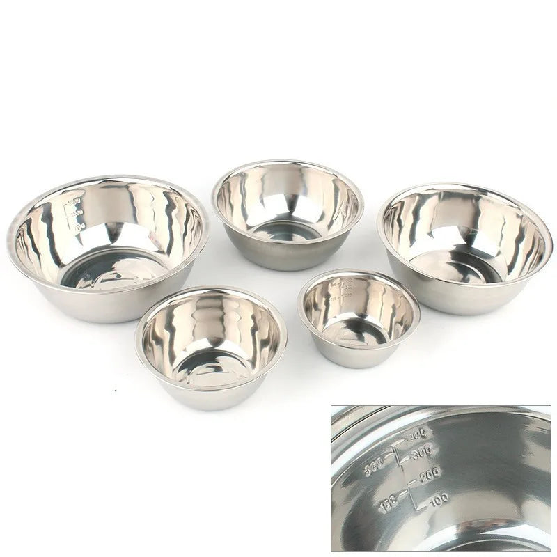 Stainless Steel Mixing Bowls Set Non Slip Nesting Dishwasher Safe
