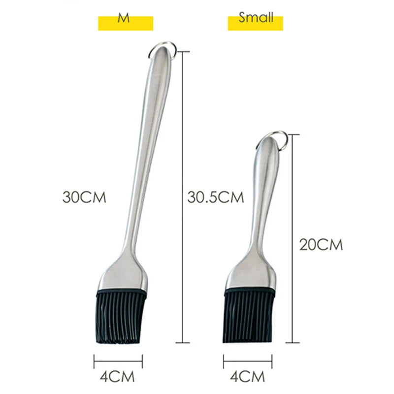 Venlohome Silicone Basting Brush for BBQ Grill Stainless Steel Handle