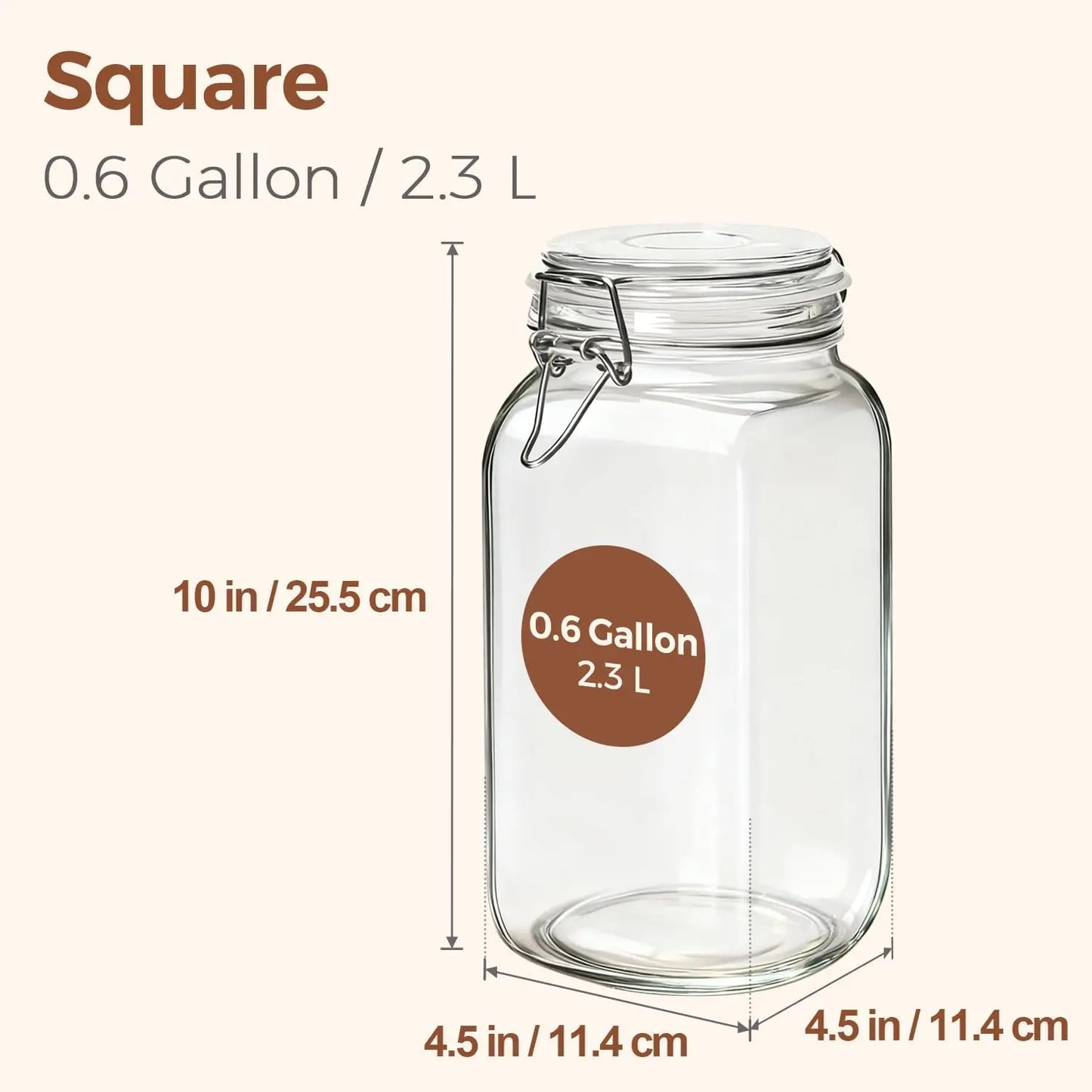 Airtight Glass Jars With Lids Square Food Storage Containers