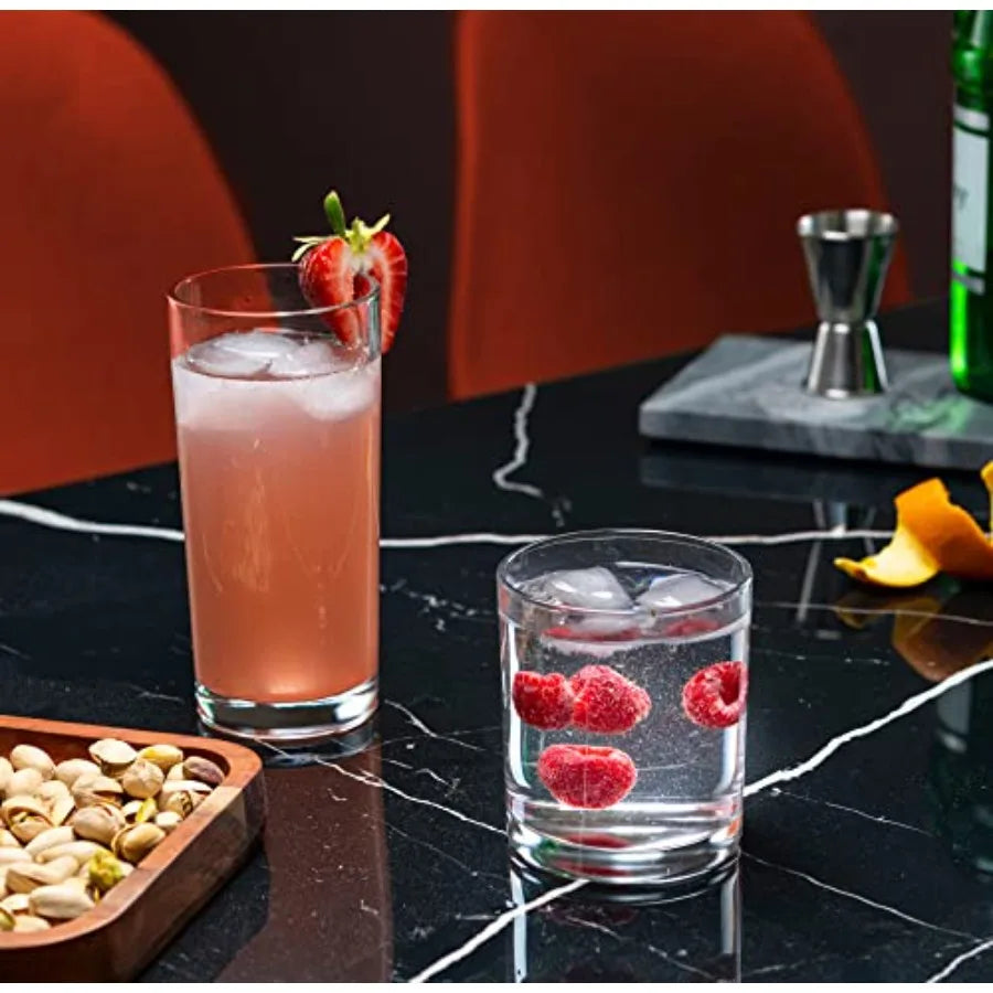 Hur Everyday Drinking Glasses Eight Piece Set For Cocktails