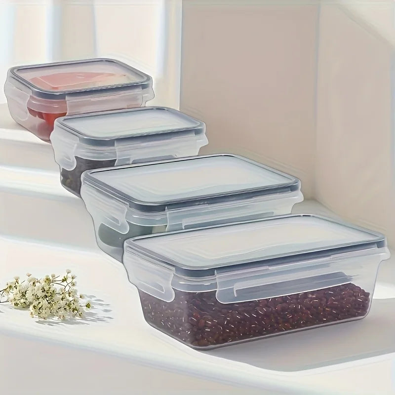 Clear Kitchen Storage Container Set With Lids And Chalkboard Labels