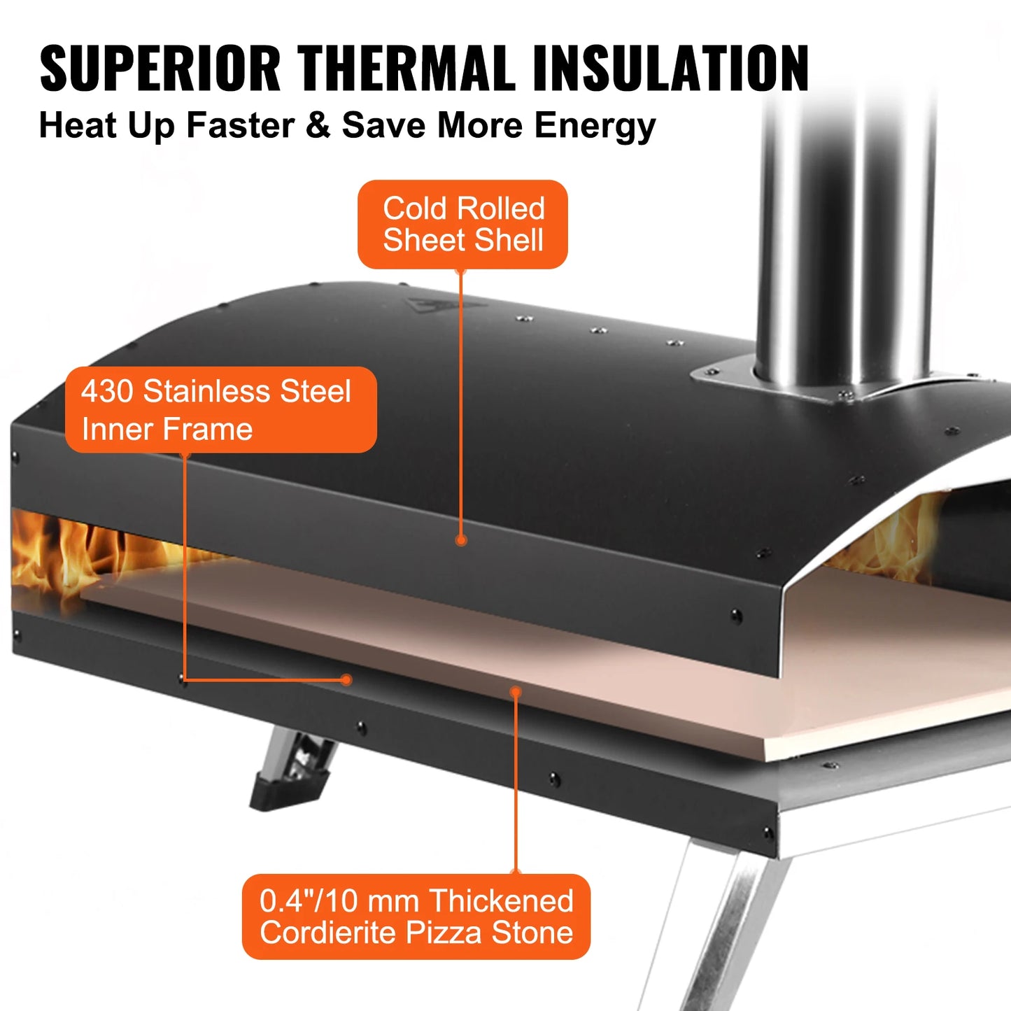 Outdoor Charcoal Oven Grill Portable Stainless Steel For Camping