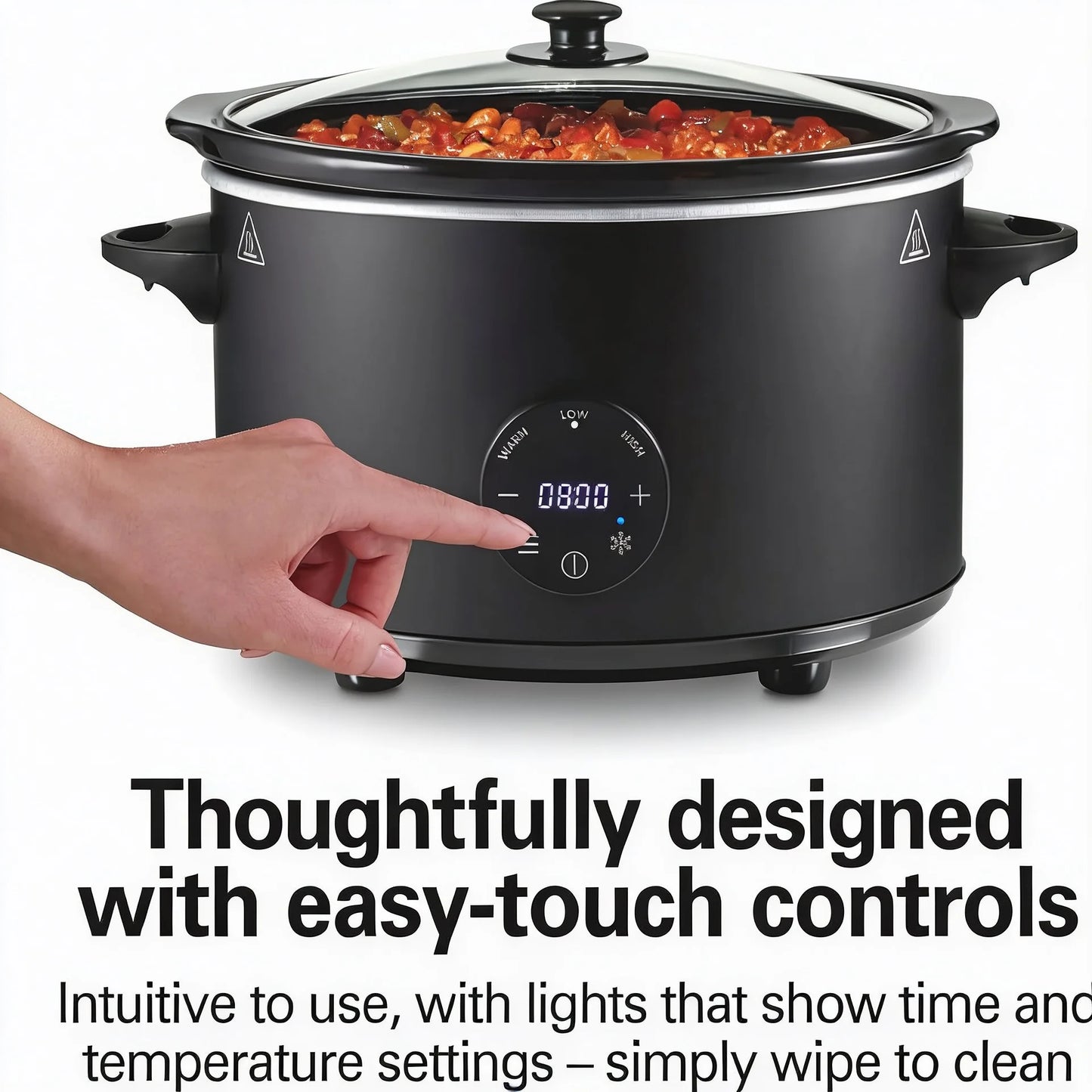 Slow Cooker Stoneware Programmable All Seasons Universal Dishwasher Safe