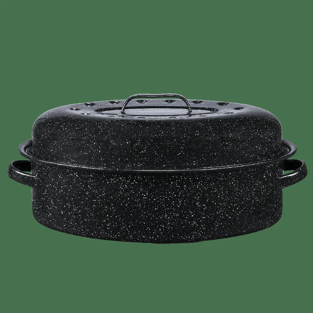 Nonstick Covered Oval Roaster Heavy Duty Dishwasher Safe Cookware