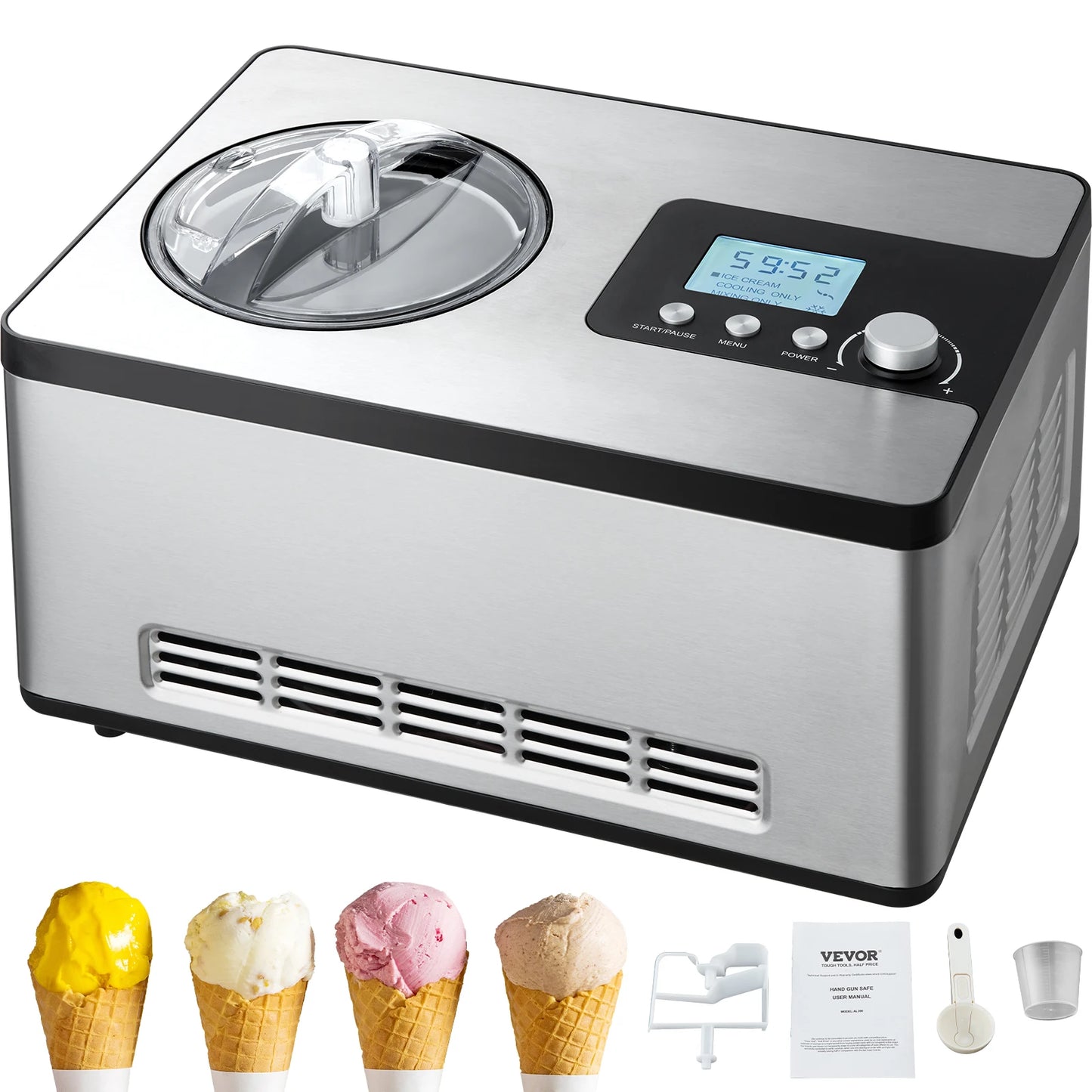Automatic Ice Cream Maker With Built In Compressor