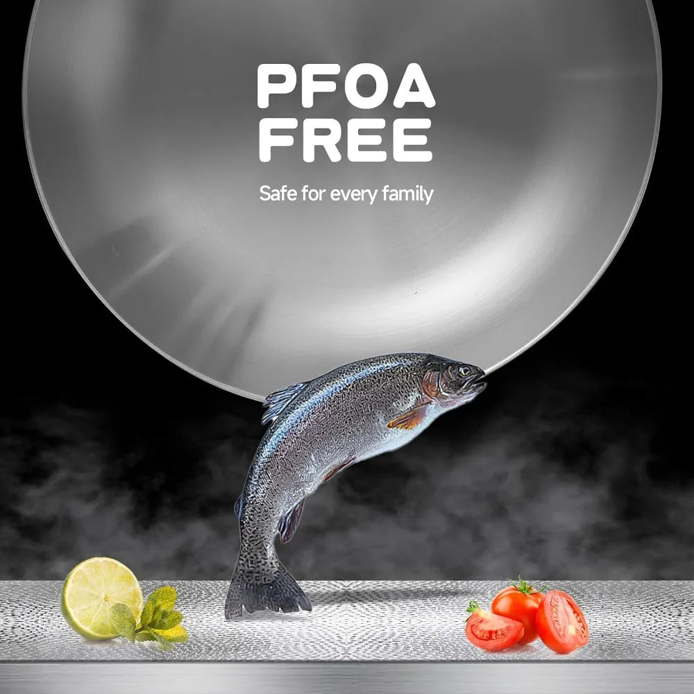 Tri Ply Stainless Steel Frying Pan With Detachable Handle Induction Safe