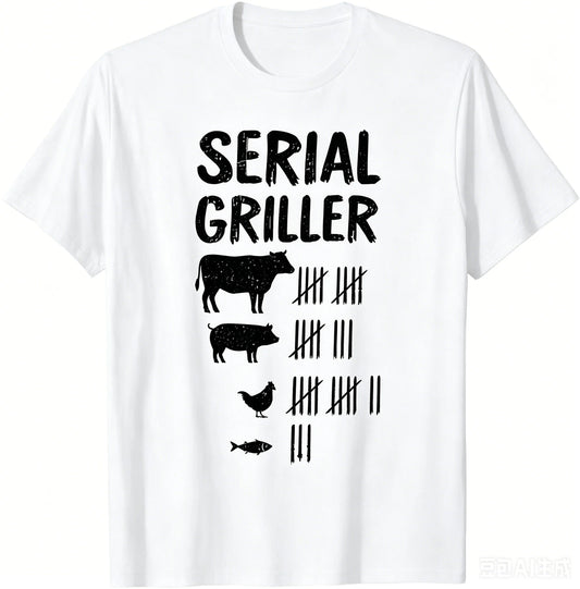 Serial Griller BBQ Graphic Tee For Men And Women Gift