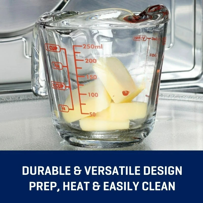 Glass Measuring Cup With Easy Grip Handle And Spout