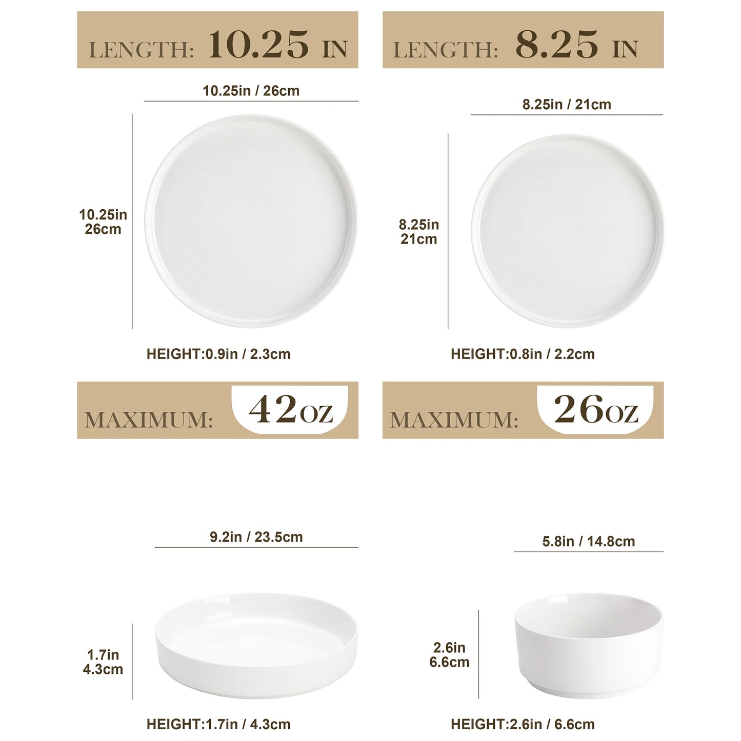 MALACASA Ceramic Dinnerware Set For Everyday Use Dishwasher Safe