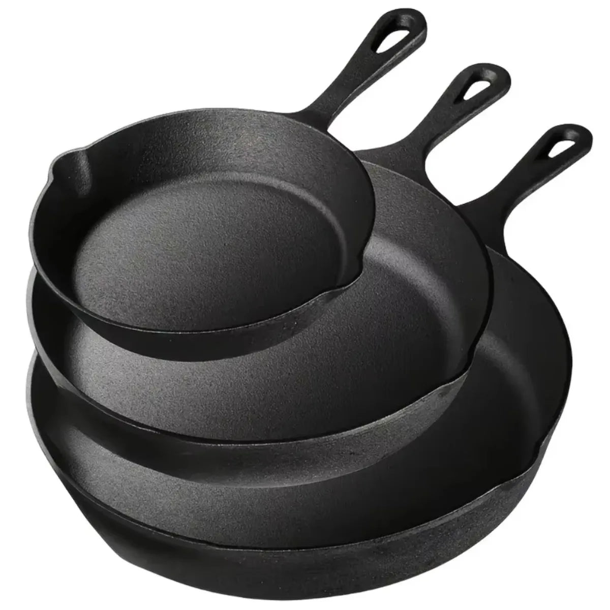 DIAMRI Preseasoned Cast Iron Skillet Set For Oven Stovetop