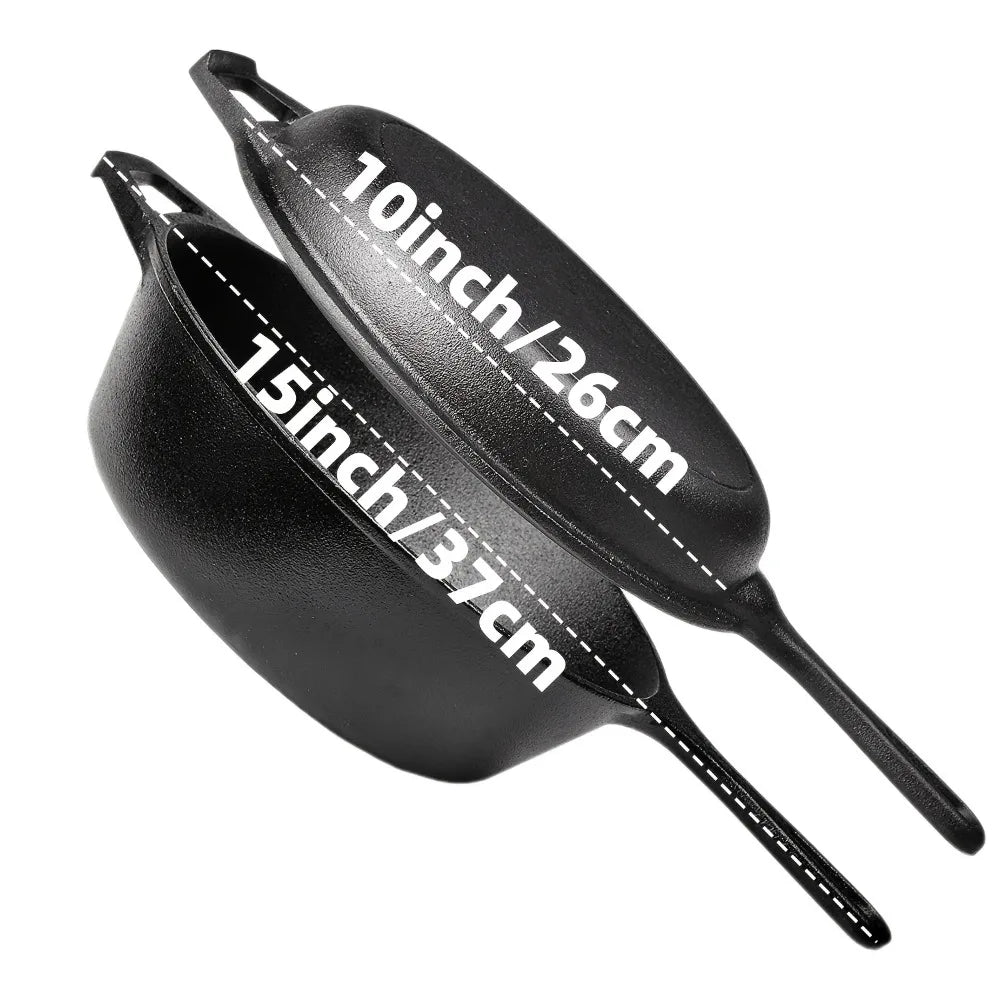 AEDG 3-Piece Cast Iron Skillet Set Preseasoned For Oven