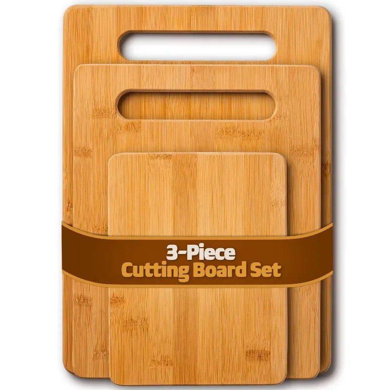 Bambüsi Bamboo Cutting Board Set Of Three For Kitchen Prep