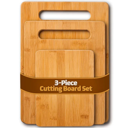Bambüsi Bamboo Cutting Board Set Of Three For Kitchen Prep