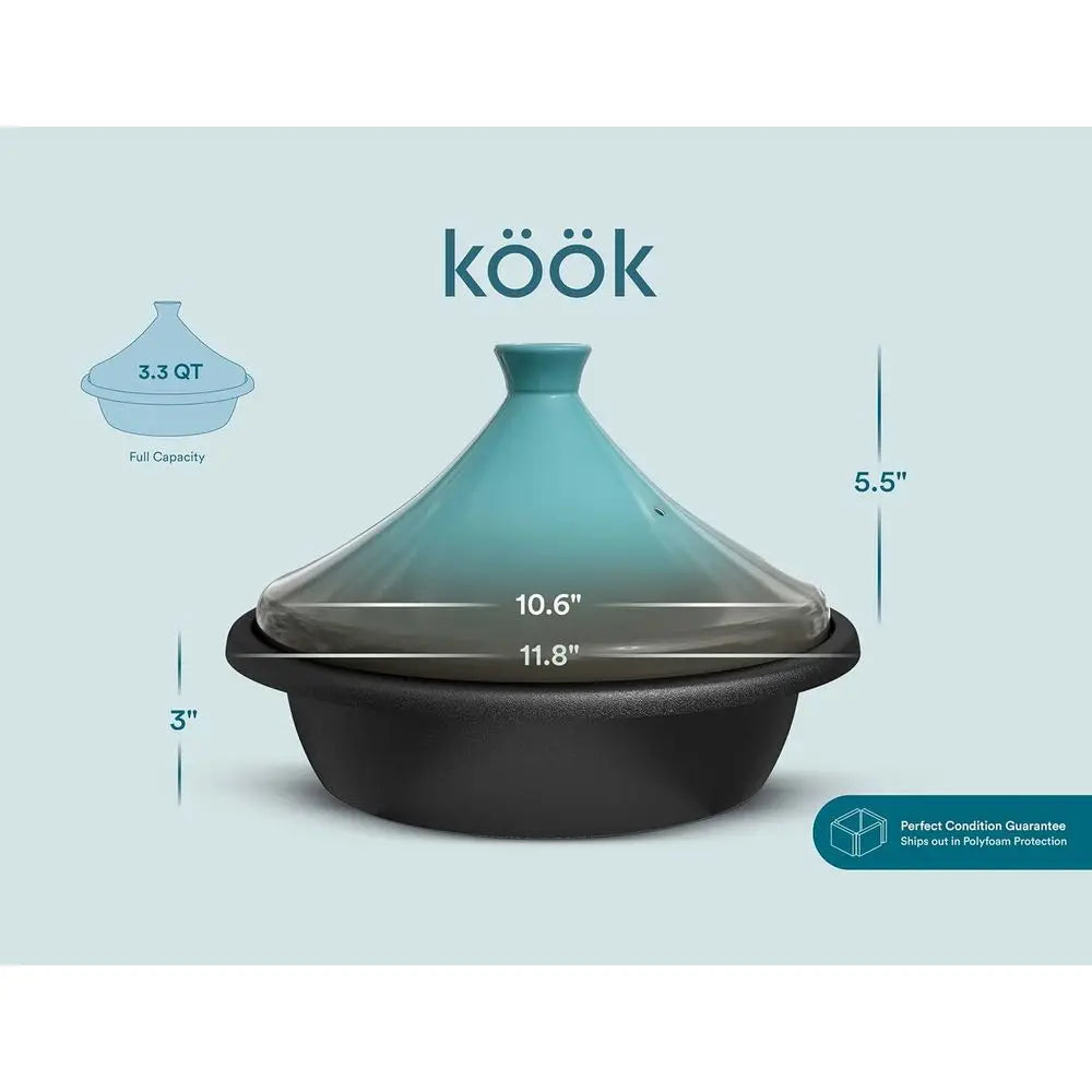 Moroccan Tagine Enameled Cast Iron Cooking Pot Oven Safe
