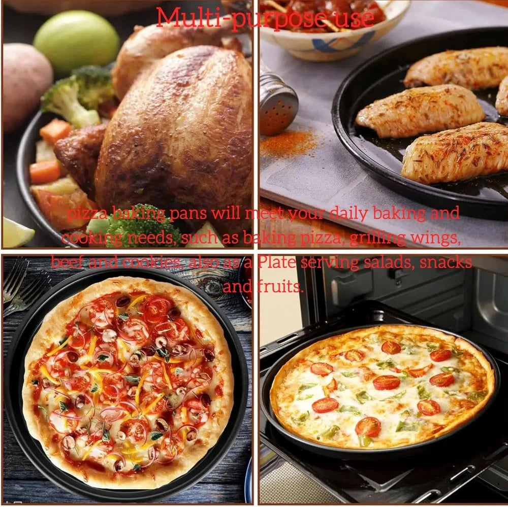 Stainless Carbon-Steel Pizza Pan, Nonstick Bake Tray