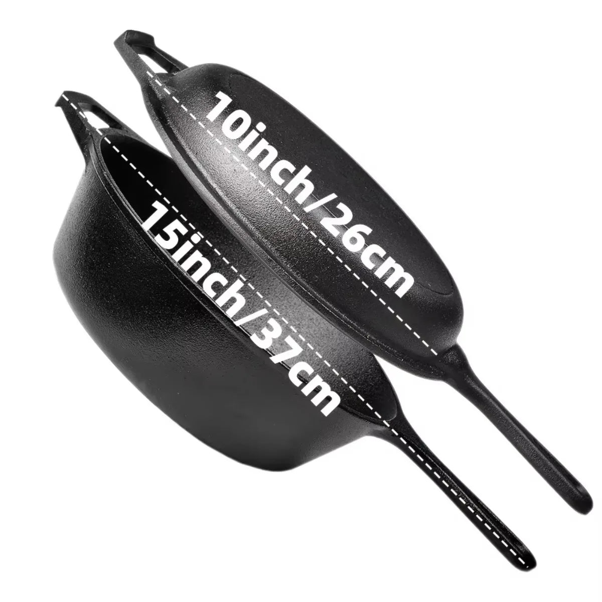 DIAMRI Preseasoned Cast Iron Skillet Set For Oven Stovetop