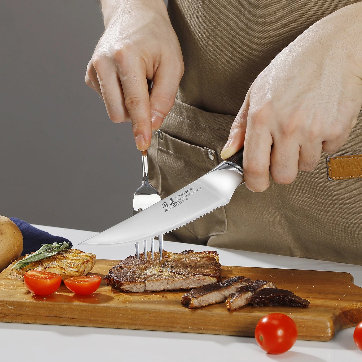 Shangdao 6-Piece Steak Knife Set With High Carbon Steel