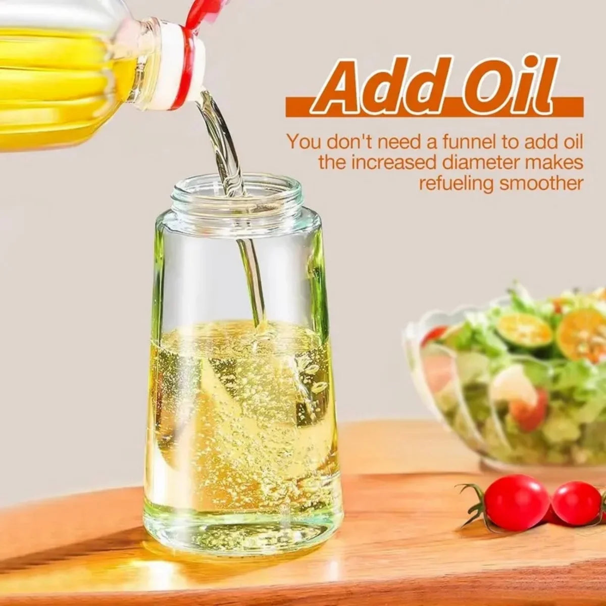 2 In 1 Glass Oil Sprayer Dispenser For Kitchen Grilling