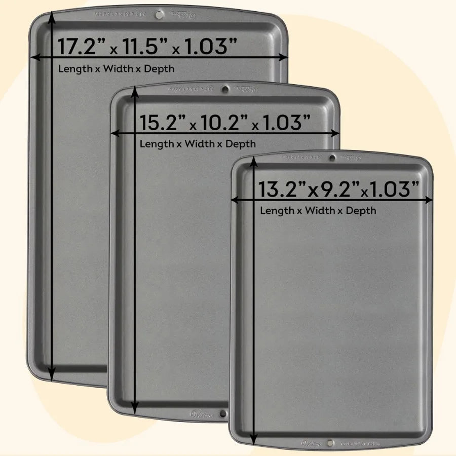 Premium Non-Stick Stainless Steel Cookie Sheet Bakeware Set