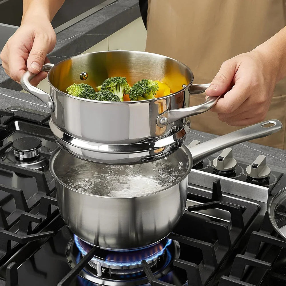 KOCH SYSTEME CS Stainless Steel Pots And Pans Set Induction Compatible