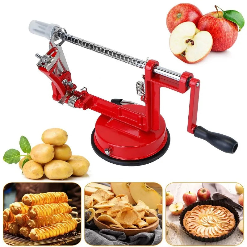 3 In 1 Apple Peeler Corer Slicer Manual Crank Suction