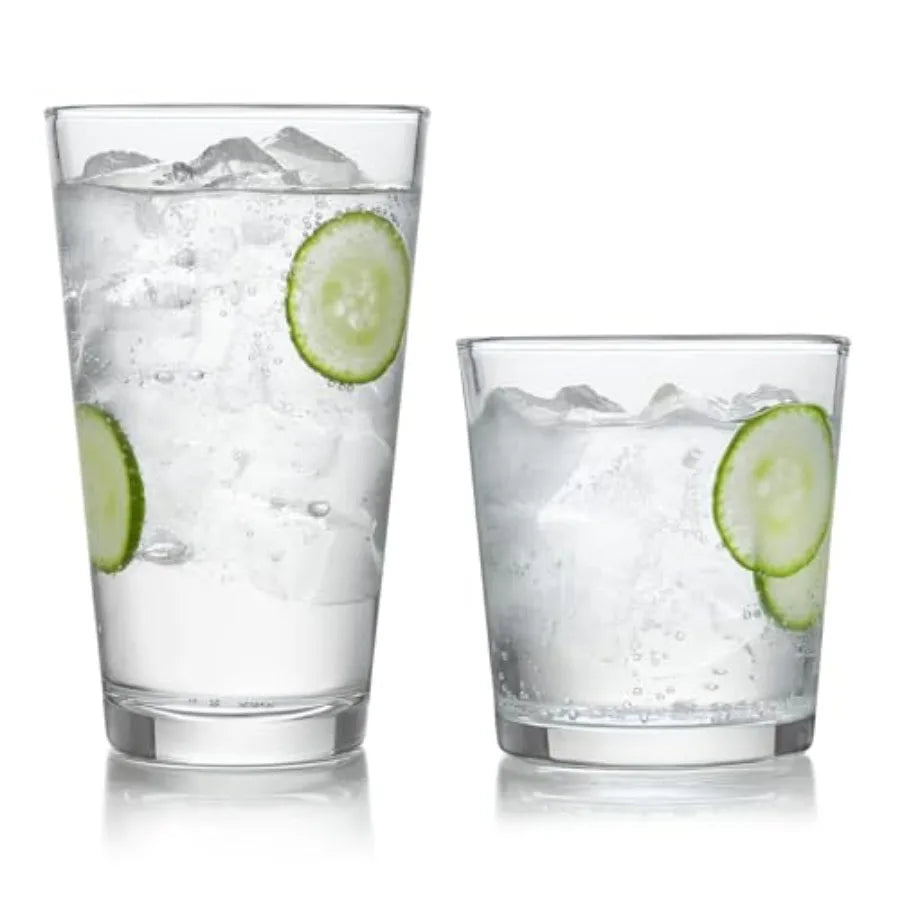 Classic Rocks and Tumbler Glasses Set Dishwasher Safe
