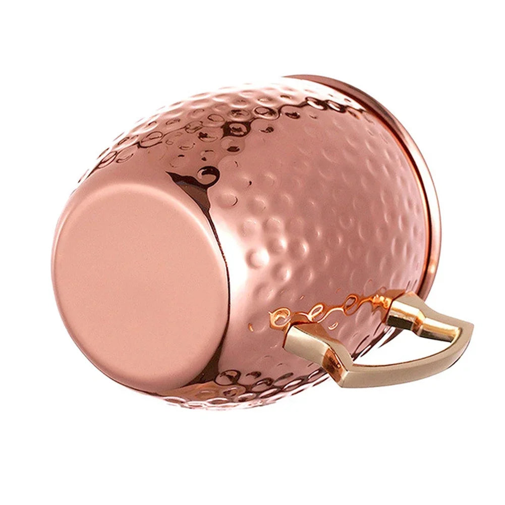 Alloet Moscow Mule Mugs Stainless Steel Copper Plated