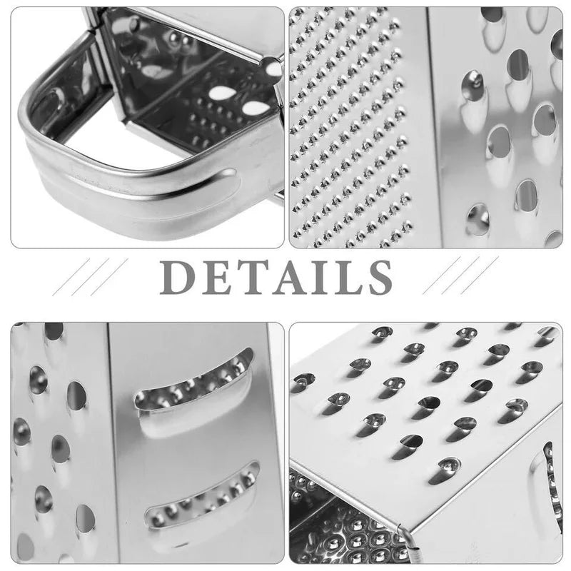 Stainless Steel Four Sided Box Grater Shredder For Vegetables And Cheese