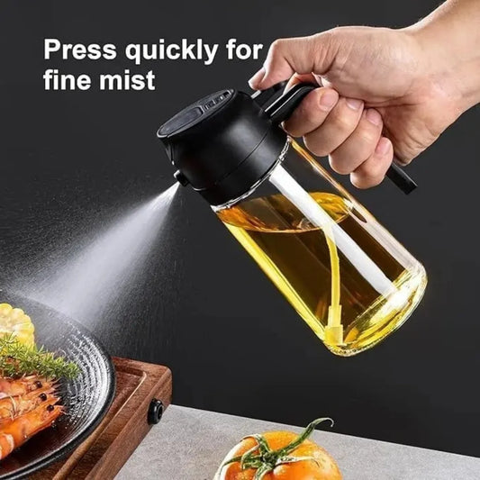 2 In 1 Glass Oil Sprayer Dispenser For Kitchen Grilling