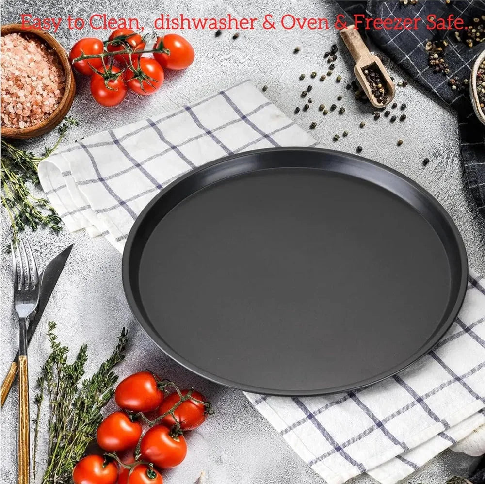 Stainless Carbon-Steel Pizza Pan, Nonstick Bake Tray