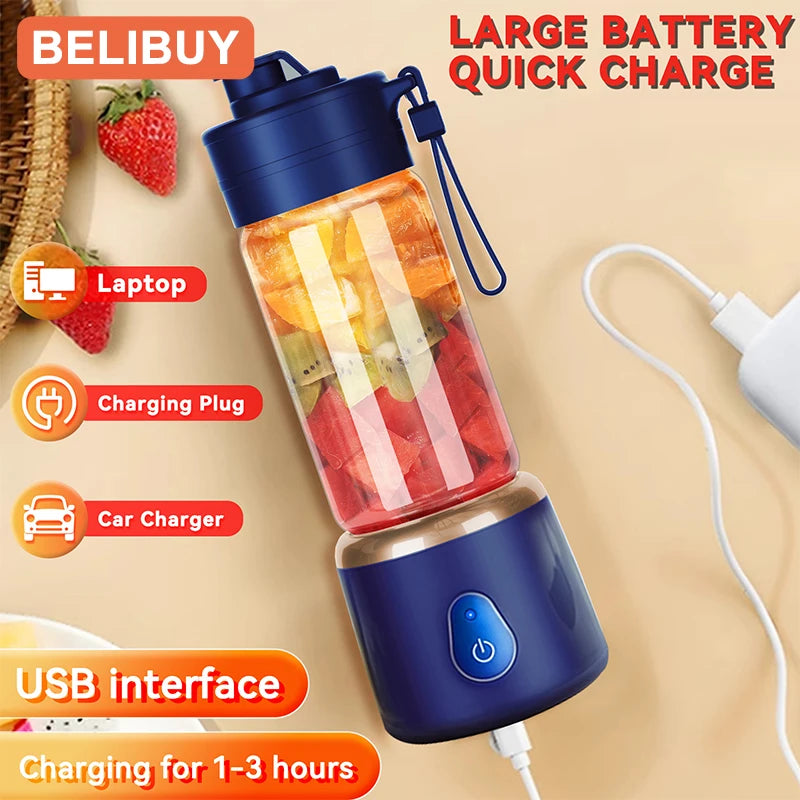 Portable USB Rechargeable Electric Juicer for Travel