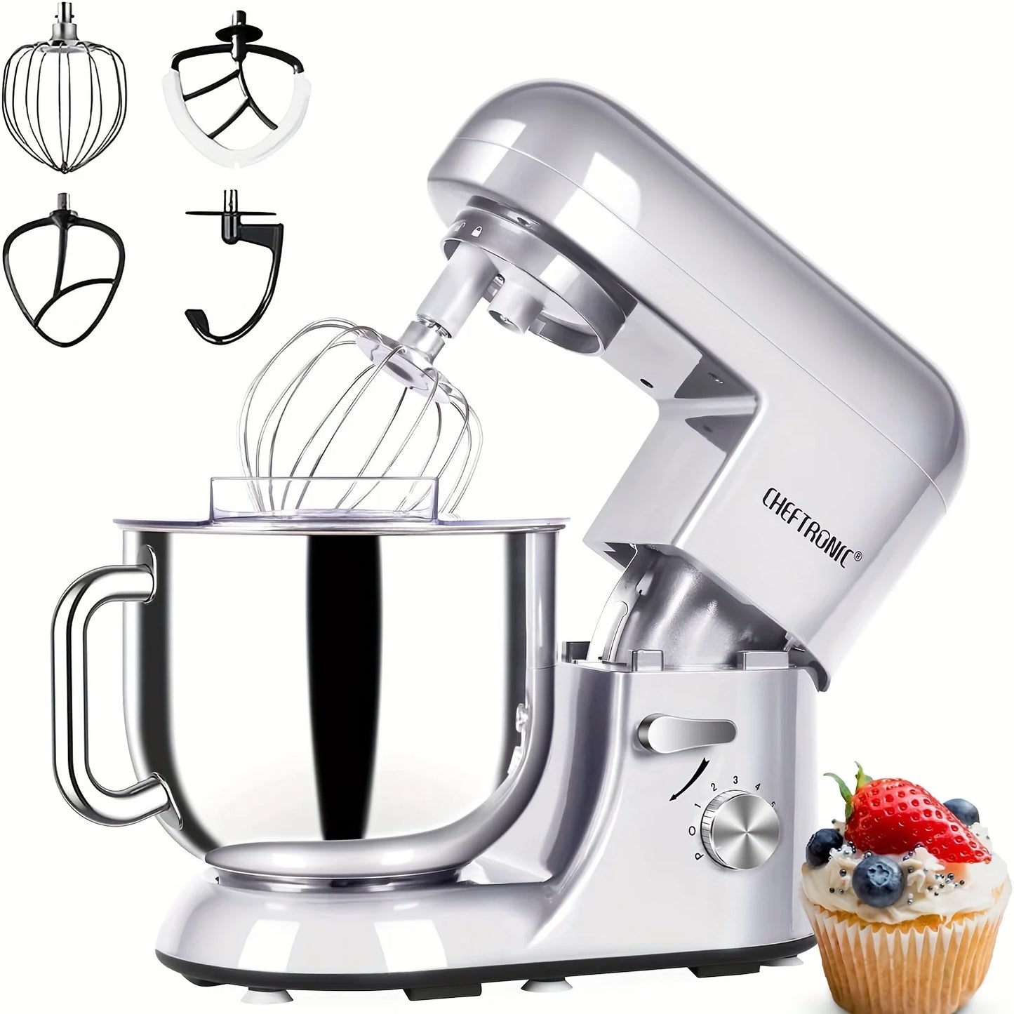 Cheftronic Stand Mixer Tilt-Head 650W 6-Speed US Plug