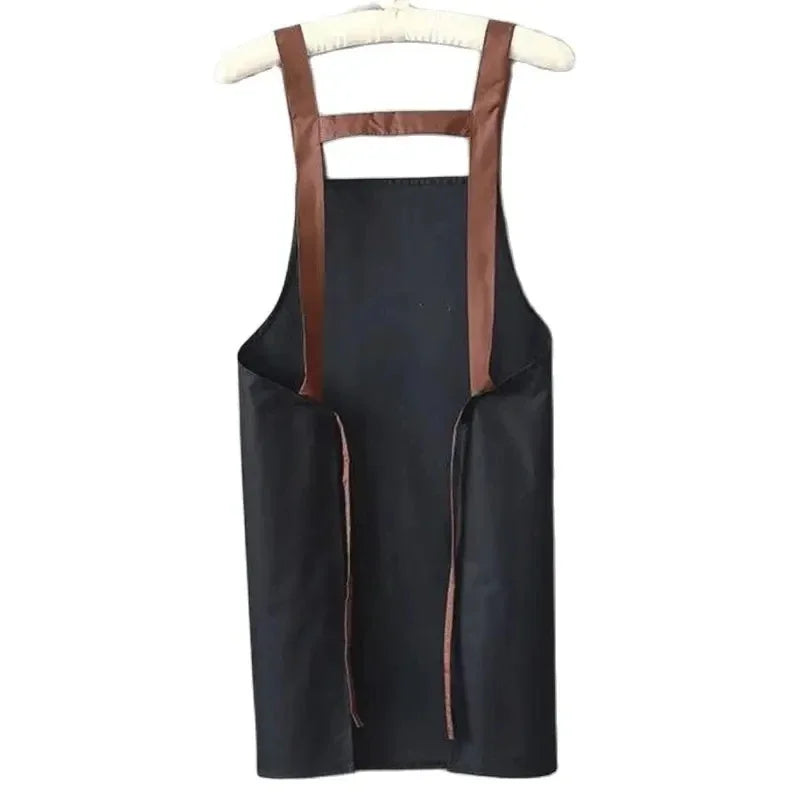 Hello Letter Print Waterproof Kitchen Apron With Front Pocket