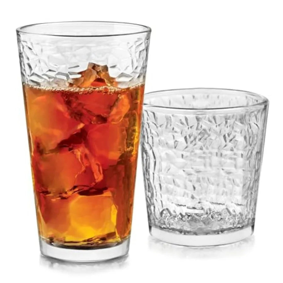 Classic Rocks and Tumbler Glasses Set Dishwasher Safe