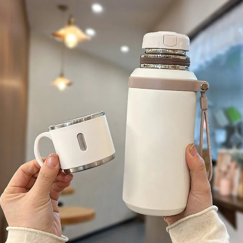 Stainless Steel Travel Mug Leak-Proof Thermos For Coffee And Tea