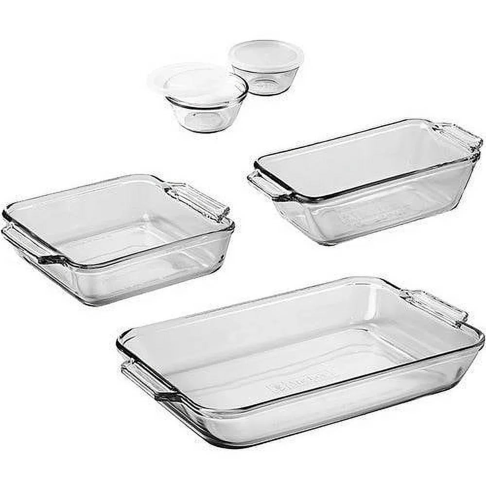 7 Piece Glass Bakeware Set Oven Safe Casserole Dishes