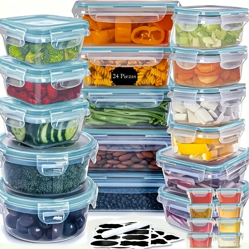 24 Pack BPA Free Airtight Food Storage Containers With Lids