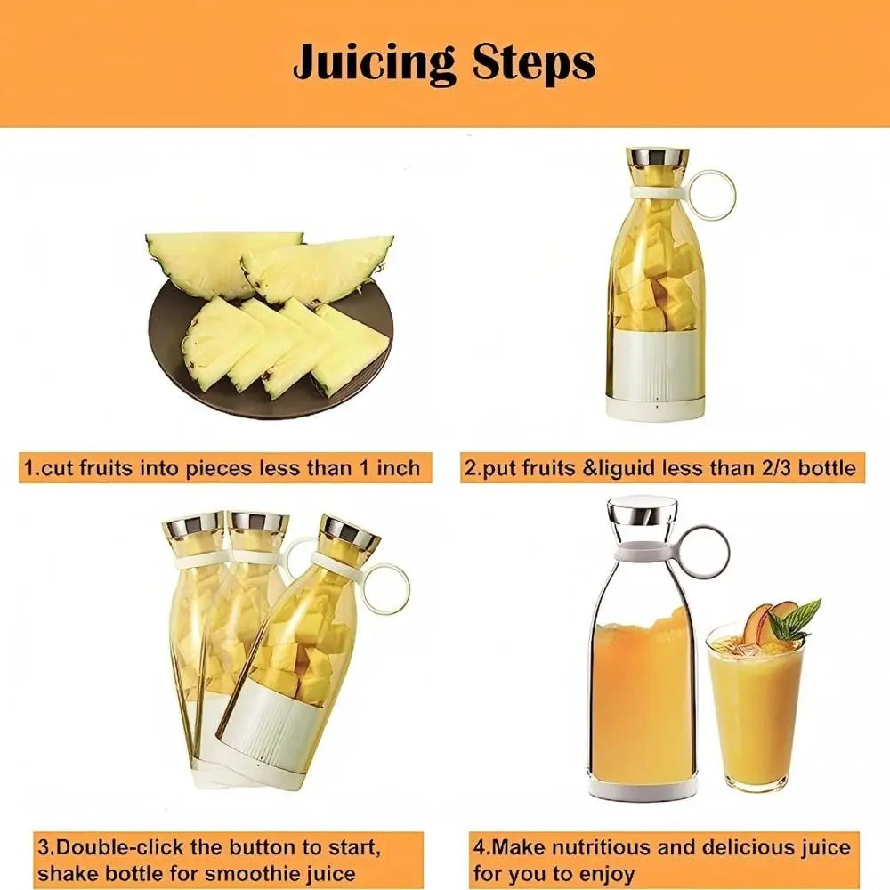 Zoeydam Rechargeable Portable Juicer USB Wireless Blender 50W
