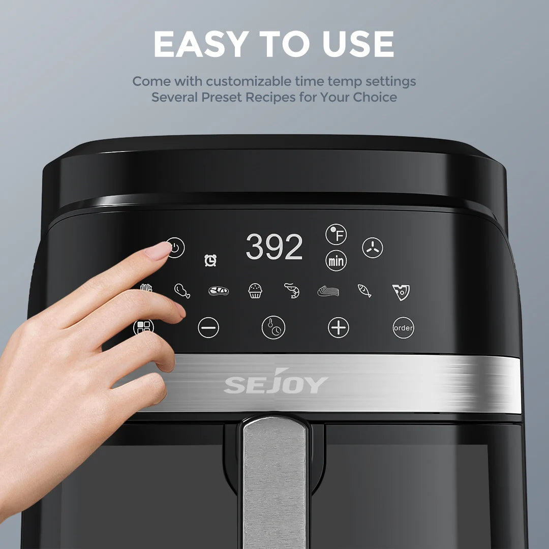 Sejoy 8-In-1 Air Fryer With Ceramic Coating And Precise Heating