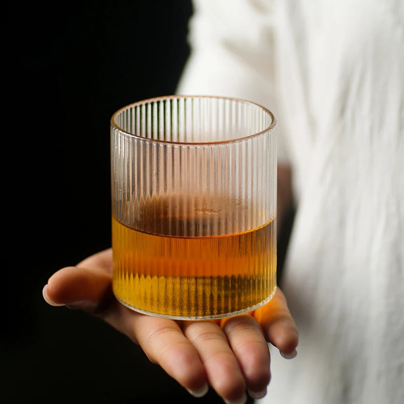 Ripple Whiskey Glasses Set Of 4 For Elegant Home Barware