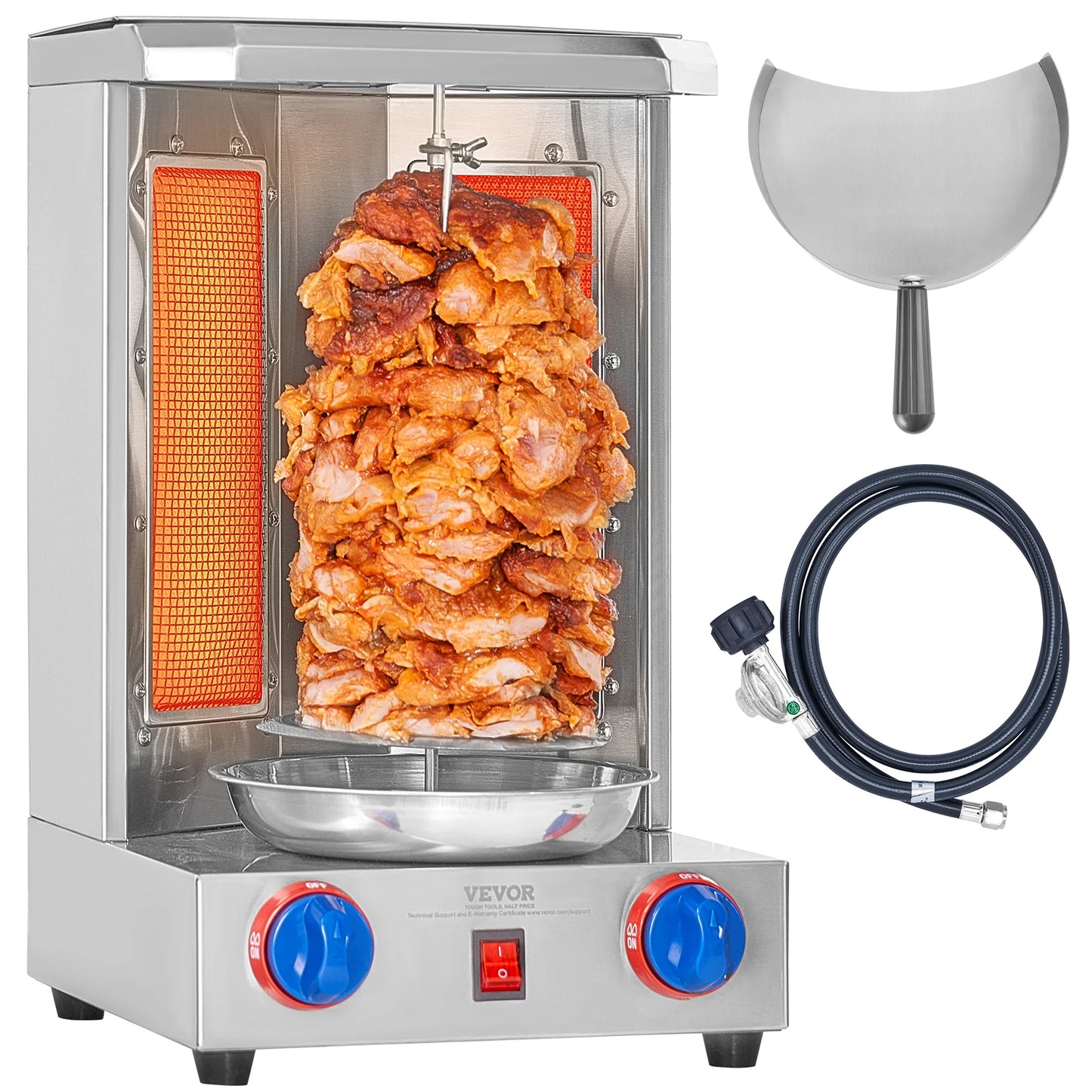 SucceBuy Shawarma Grill Machine Gas Vertical Broiler Rotisserie Oven