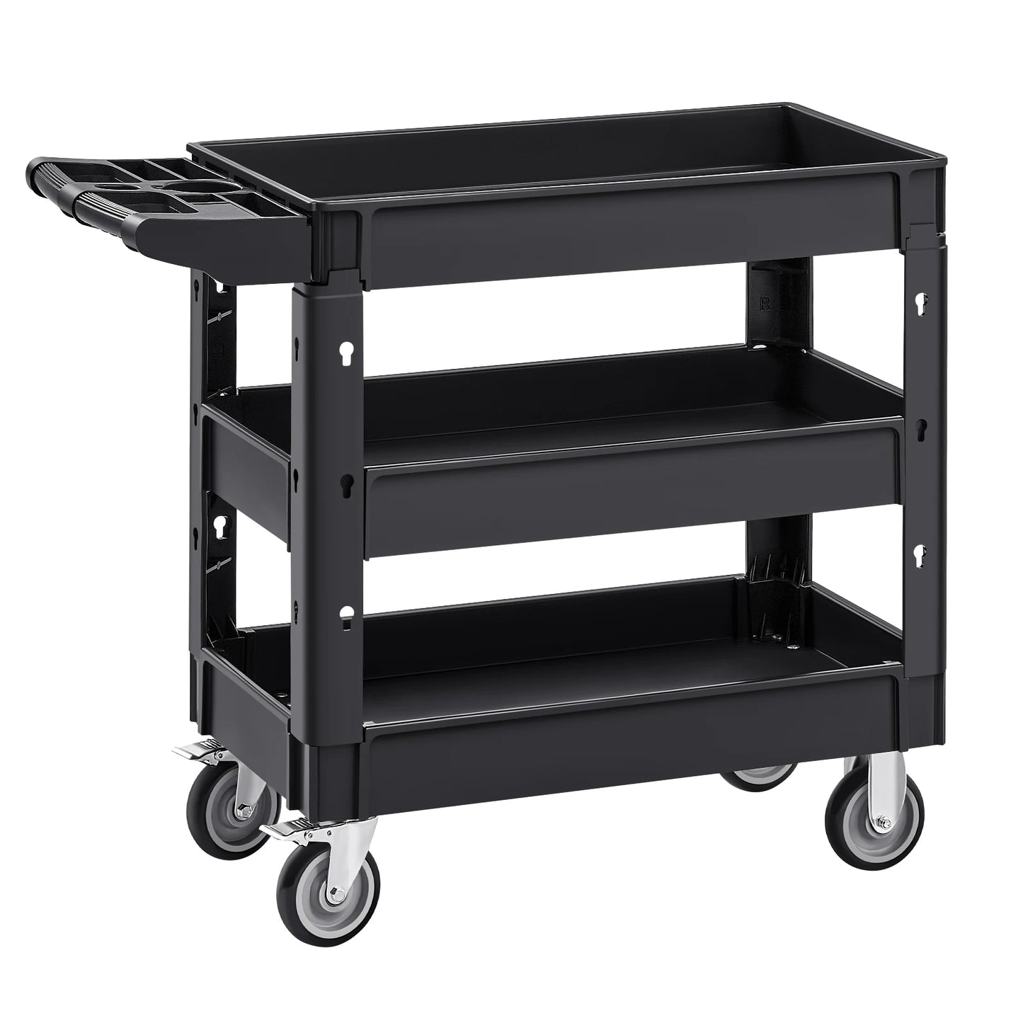 SucceBuy 3 Tier Service Cart With 360 Degree Swivel Wheels