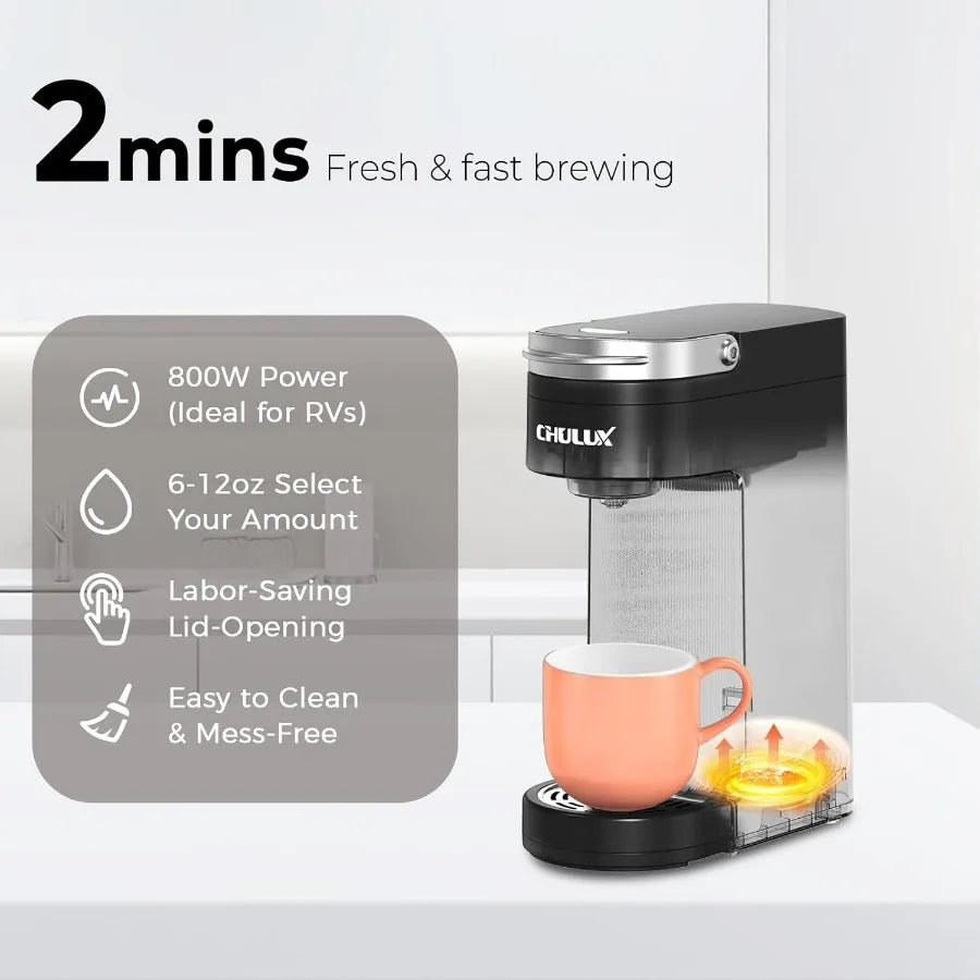 SHXI Slim Single Serve Coffee Maker for K-Pods 6-12oz Brew