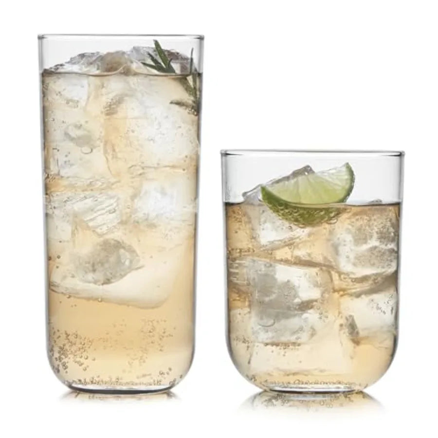 Classic Rocks and Tumbler Glasses Set Dishwasher Safe