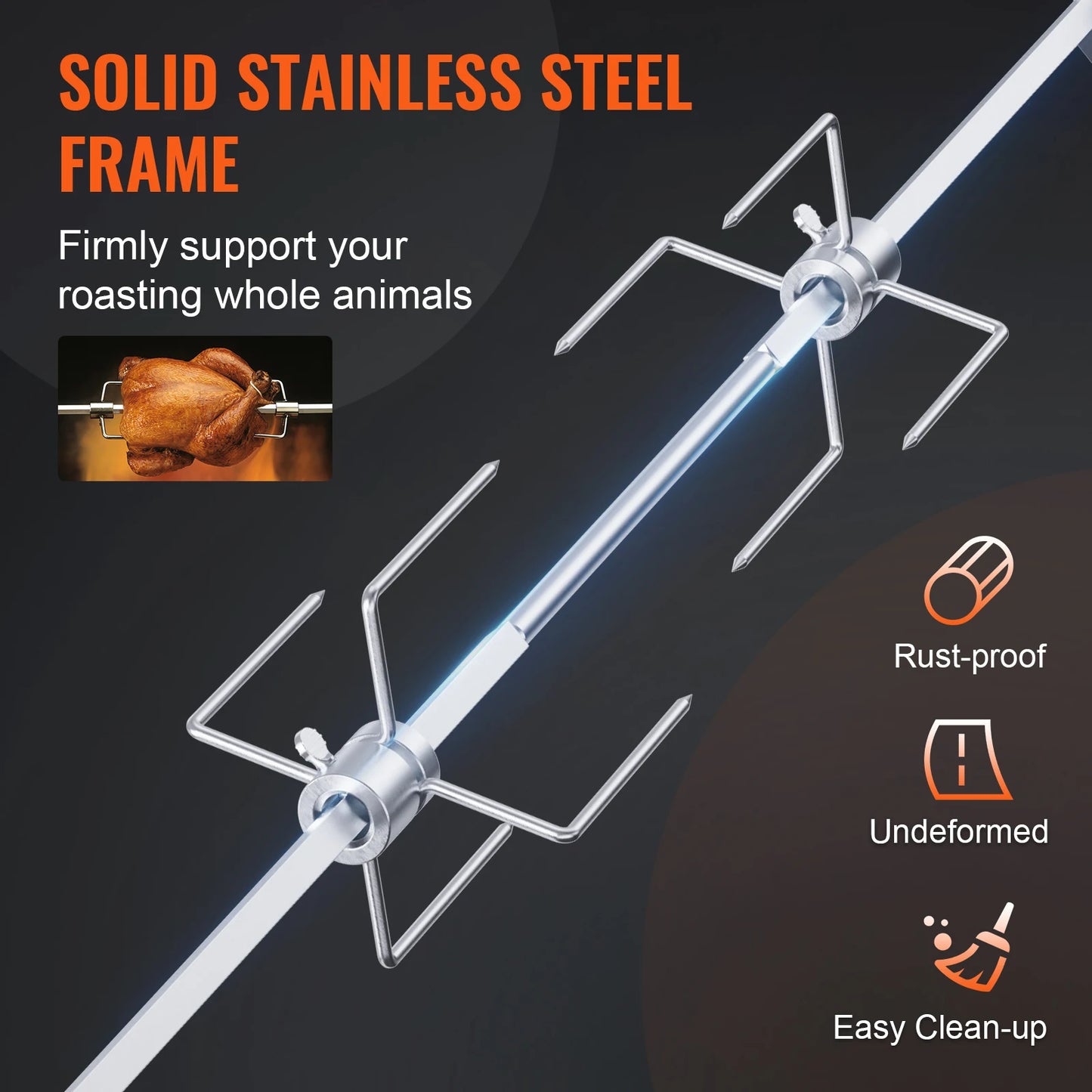 VEVOR SucceBuy Universal Grill Rotisserie Kit