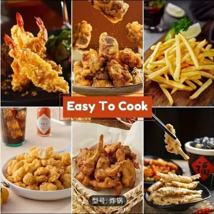Japanese Tempura Deep Fryer Pot 304 Stainless Steel With Thermometer